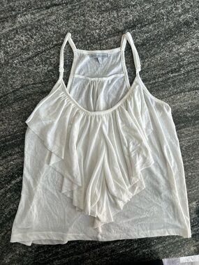 Charlotte Russe White Ruffled Layered Camisole